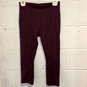 Avia purple cropped high waist leggings capris
